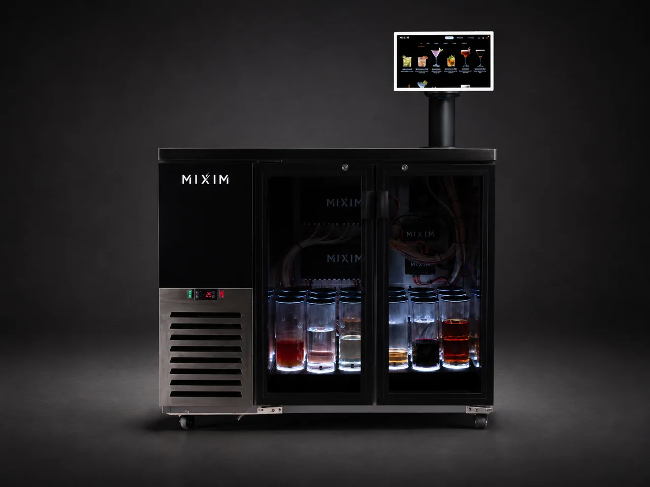 Front view of the Mixim Commercial smart cocktail machine